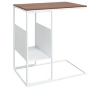 (white and brown, 55 x 36 x 59.5 cm) vidaXL Side Table Engineered Wood Multi Colours/Sizes with/without Wheels