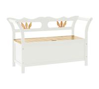 (white and brown) vidaXL Bench 107x45x75.5 cm Solid Wood Fir Hall Bench Seat Chair Multi Colours