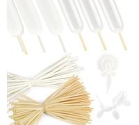 White and Clear Party Decorations - 100 Pack Balloons for Happy Birthday, Punch, Modelling, Long Tying - Qualatex