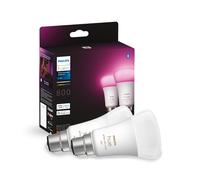 White and Colour Ambiance Smart Bulb Twin Pack LED [B22 Bayonet Cap]