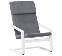 (white and dark grey) vidaXL Relaxing Chair Armchair Lounge Chair Sofa Office Seating Chair Fabric