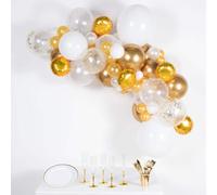 White and Gold Balloon Garland Kit Party Decoration Wedding Birthday