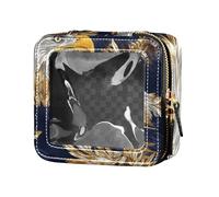 White and Golden Wham Bird Clear Make Up Bag Toiletry Bags Portable Make Up Organizer for Women