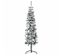 (white and green, 150 cm) vidaXL Slim Artificial Half Christmas Tree with Stand Xmas Artificial Tree