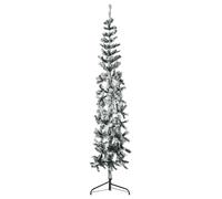 (white and green, 240 cm) vidaXL Slim Artificial Half Christmas Tree with Stand Xmas Artificial Tree