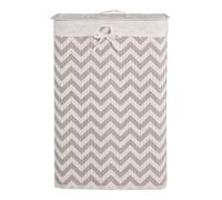 White and Grey Chevron Laundry Hamper | Kankyo