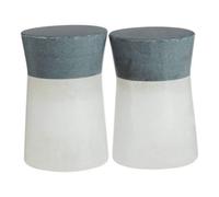 White and Grey Finish Salt and Pepper Set | Bulgari