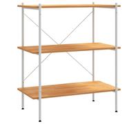 (white and oak, 80 x 40 x 92 cm) vidaXL Shelving Unit Home Decor Bookcase Bookshelf Standing Display Shelf