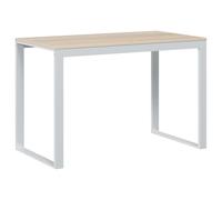 (white and oak) vidaXL Computer Desk Black and Oak Engineered Wood Office Writing Corner Desk