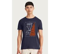 White And Orange Text Frame Fido Dido T-Shirt Fido Dido Navy S