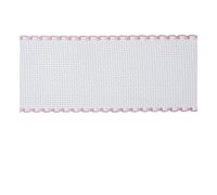 White and Pink Edging Aida Band 8m x 50mm