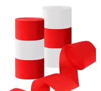 White and Red Crepe Paper,6 Rolls Paper Crepe Streamers (4.5CMx25M) for Birthday Wedding Festival Celebration Party Decorations