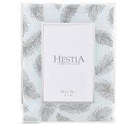 White and Silver Glitter Feather Photo Frame - 4 x 6