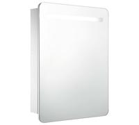 vidaXL LED Bathroom Mirror Cabinet 60x11x80 cm, White