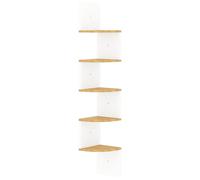 (white and sonoma oak) vidaXL Wall Corner Shelf Hanging Wall Shelf Floating Shelf Engineered Wood