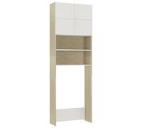 (white and sonoma oak) vidaXL Washing Machine Cabinet Bathroom Cabinet Cupboard Rack Multi Colours