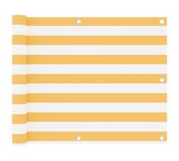 (white and yellow, 75 x 600 cm) vidaXL Balcony Screen Outdoor Privacy Screen Fence Patio Screen Oxford Fabric