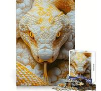 White And Yellow Python Jigsaw for Teenagers 1000 Pieces Mind Recall Soft Distraction Firm Interlock Holiday Treat (38x26cm)