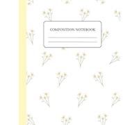 White Anemone Flower Composition Notebook: Minimalist Floral Journal Symbolizing Peace and New Beginnings | 110 Pages College-Ruled, 7.5 x 9.25" | Botanical Aesthetic for Women, Girls, Teens, Students