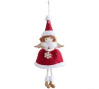 White Angel Star Christmas Tree Ornament 22cm Polyester