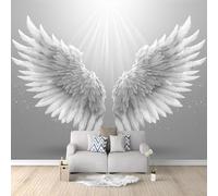 White Angel Wings Mural Wallpaper Fantasy Style Wall Murals for Bedrooms Living Room Children Nursery Wall Mural Art Decor Wall Decoration Paper Poster 200x140 cm