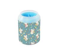 White animal Little Bloom Reusable Pet Foot Cleaner Soft Silicone Brush Pets Feet Cleaning Kit Suitable for Small, Medium, Large Breed Dogs limpiador de patas para perro