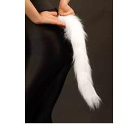 White Fluffy Fancy Dress Cat Tail