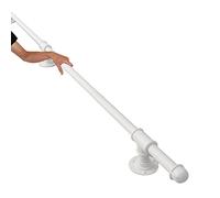 White Anti-Slip Wrought Iron Stair Railing Kit for Stairs Bathroom Hallway - Complete Safety Solution for Secure Staircases and Enhanced Home Decor