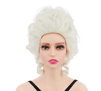 White Antoinette Wig Fancy Dress Costumes Outfits Accessory for Adult Women Beehive Wig