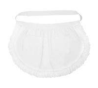 White Aprons for Women Waist Aprons with Pockets Half Apron Server Apron Maid Waitress Servant Apron for Kitchen Cooking Restaurant Coffee Shop, White, One Size