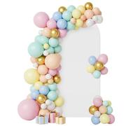 White Arch Backdrop Cover,6 x 2.6FT Spandex Balloon Arch Cover for Backdrop Stand, Thick Wrinkle-Free Double-Sided Fabric Stretchy Background for Baby Shower, Wedding, Birthday, Event Party Decoration