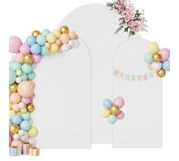 White Arch Backdrop Cover, 7.2FT,6.6FT,6FT Spandex Balloon Arch Cover for Backdrop Stand, Thick Wrinkle-Free Double-Sided Fabric Stretchy Background for Baby Shower, Wedding, Birthday Party Decoration