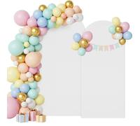 White Arch Backdrop Cover 7.2FT,6FT, Thick Double-Sided Spandex Balloon Arch Cover - Opaque, Wrinkle-Free, Machine Washable, Cover Only (No Stand) for Wedding, Baby Shower, Birthday Party
