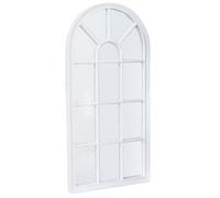 White Arched Window Style Wall Mirror - Shabby Chic Home Decor - 70Cm X 36Cm
