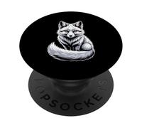 White Arctic Fox Snow Fox Wildlife Nature Winter PopSockets Adhesive PopGrip