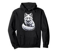 White Arctic Fox Snow Fox Wildlife Nature Winter Pullover Hoodie