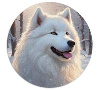 White Arctic Wolf 1000 Piece Jigsaw Puzzle Paper for Adults Winter Wildlife Scene Puzzle Game for Family Relaxing Focus 1000pcs (67.5x67.5cm)