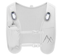 White ArcticFit LED Running Vest - Adjustable Unisex Reflective Vest with Phone Holder and Storage - Lightweight and Durable Running Backpack Alternative - Hydration Vest (White, One Size)