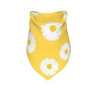 White Aster Daisy Yellow,Bib Scarf Triangle Hood Adjustable Pet Scarf Washable Hood Suitable for Small, Medium and Large Dogs and Cats