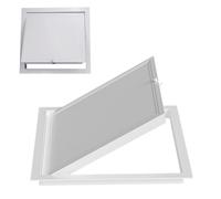 White Attic Access Door - Wall Ceiling Access Panel Pull Open Latch Aluminum Concealed Plumbing Access 12x15.7in (30x40cm) Ideal for Commercial & Residential Use