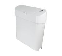White Automatic No Touch Sanitary Bin 15L - Infrared Sensor Opening - No Hand Contact Required - Side Opening for Easy Servicing - Feminine Hygiene Waste Disposal - Easy to Clean - Robust Design
