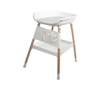 White Baby Changing Table with Grey Changing Pad simpa White One Size