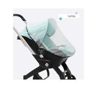 (WHITE) Baby repellent net for pushchairs, carriers and bassinets, elasticated drawstring net for Doona and car seats