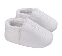 White Baby Shoes Cotton Soft Breathable Baptism Shoes for Baby Boy Girls Size 3..