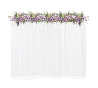 White Backdrop Curtains , 3x3m /10x10ft Photography Wedding Backdrop Curtains Ice Silk Curtain Mosquito-Proof Sunshade with Removable Swag for Bedroom , Wedding , Party , Photo Background Decoration