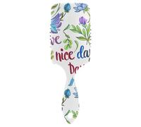 White Background with The Letters "have A Nice Day". friendly brush for fine Designed head massager scalp for fine hair with Ergonomic handle cepillo para pelo rizado