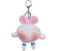 (White) Backpack Keychains | Peach Rabbit Lovely Keychain | Funny Novelty Plush Keychain For Women Girls Birthday Valentines Day