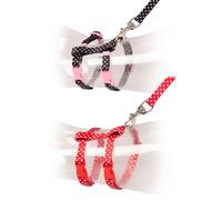 White ball cat leash and harness Duvoplus