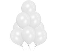 White Balloons 25 Pack, Large 12 Inch Thick Latex Biodegradable Helium Party Balloons for Birthday, Wedding, Baby Shower, Valentine's Day Events Decoration for Balloon Arch Garland