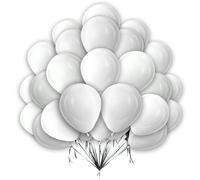 White Balloons 25 pcs 12 Inch Round Latex Balloons for Balloon Garland Arch White Theme Party Decorations Birthday Wedding Baby Shower Decorations